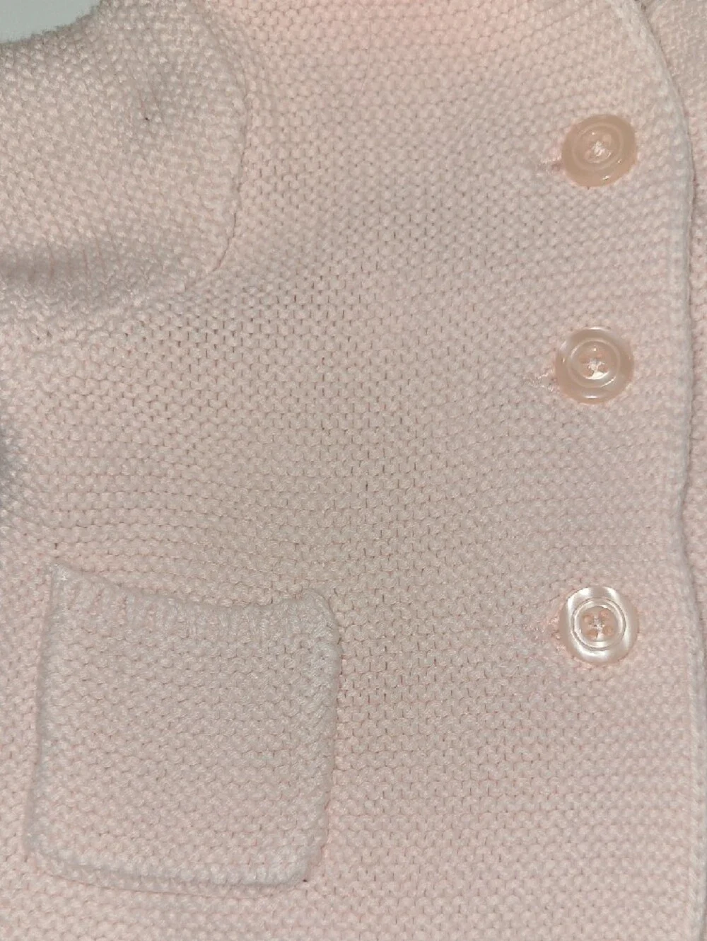 Baby GAP Baby Pink Hooded Knit Cardigan - Soft Button Front SIZE 0-3 Months
